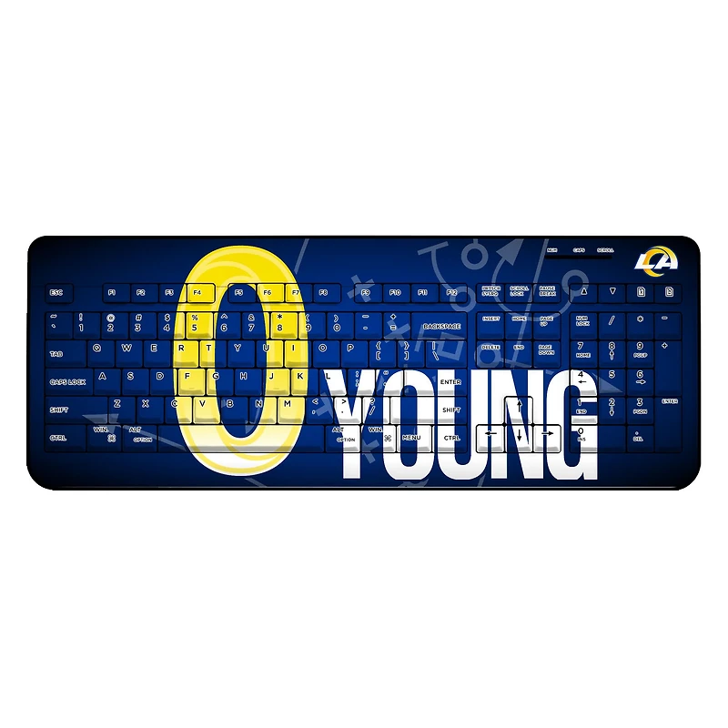 Keyscaper Byron Young Los Angeles Rams Wireless Keyboard