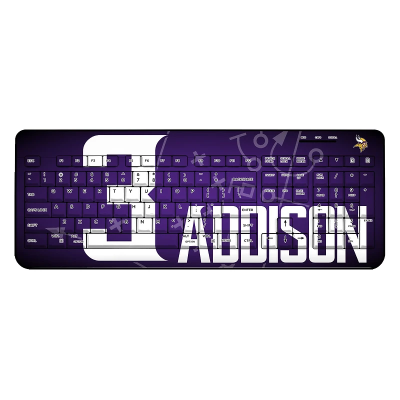 Keyscaper Jordan Addison Minnesota Vikings Wireless Keyboard