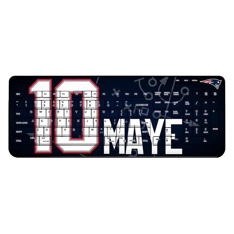 Keyscaper Drake Maye New England Patriots Wireless Keyboard