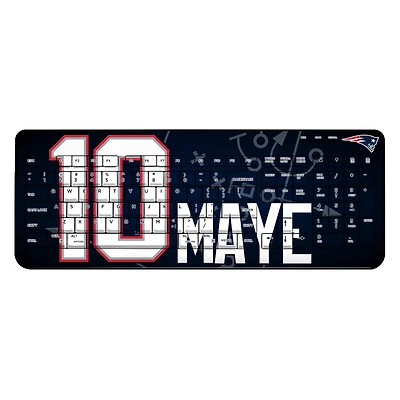 Keyscaper Drake Maye New England Patriots Wireless Keyboard