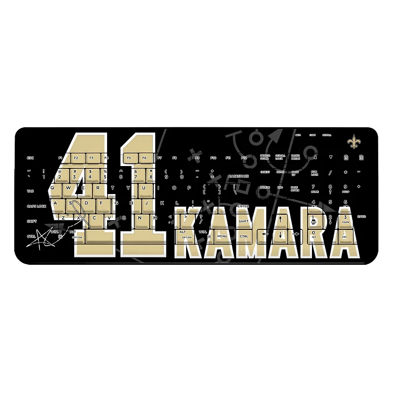 Keyscaper Alvin Kamara New Orleans Saints Wireless Keyboard