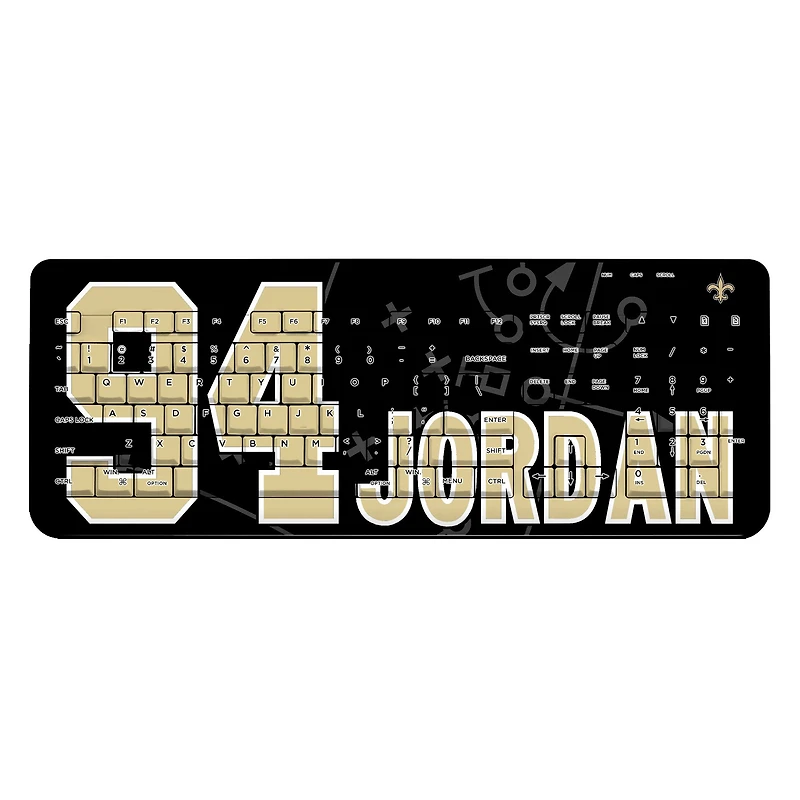 Keyscaper Cameron Jordan New Orleans Saints Wireless Keyboard