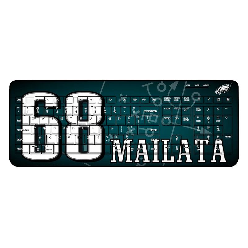 Keyscaper Jordan Mailata Philadelphia Eagles Wireless Keyboard