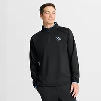 Men's Fanatics Black Utah Mammoth Authentic Pro Rink Raglan Quarter-Zip Pullover