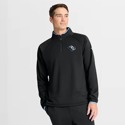 Men's Fanatics Black Utah Mammoth Authentic Pro Rink Raglan Quarter-Zip Pullover