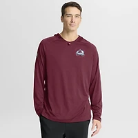 Men's Fanatics Burgundy Colorado Avalanche Authentic Pro Rink Raglan Hoodie