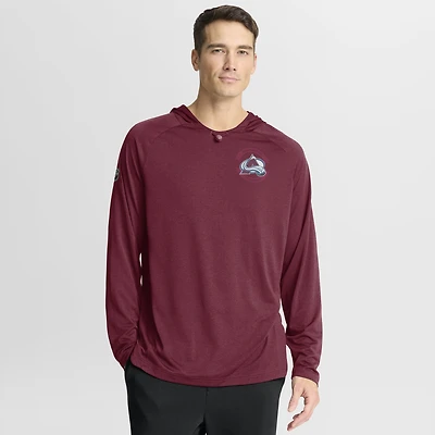 Men's Fanatics Burgundy Colorado Avalanche Authentic Pro Rink Raglan Hoodie