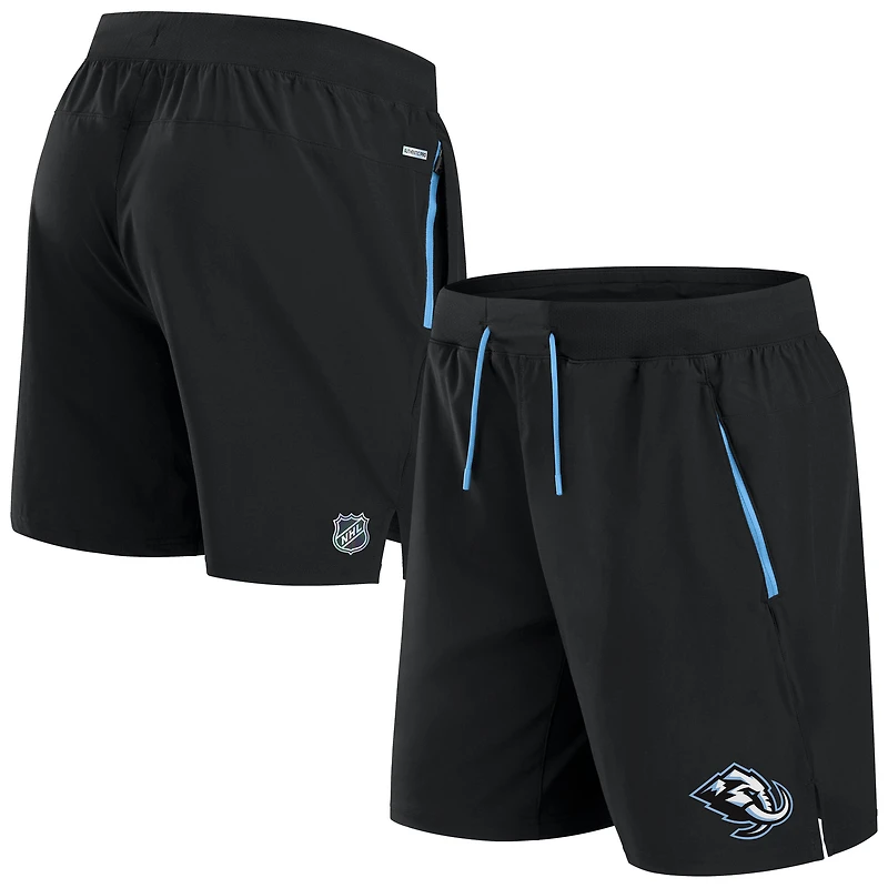 Men's Fanatics Black Utah Mammoth Authentic Pro Rink Performance Shorts