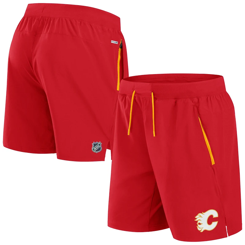 Men's Fanatics Red Calgary Flames Authentic Pro Rink Performance Shorts