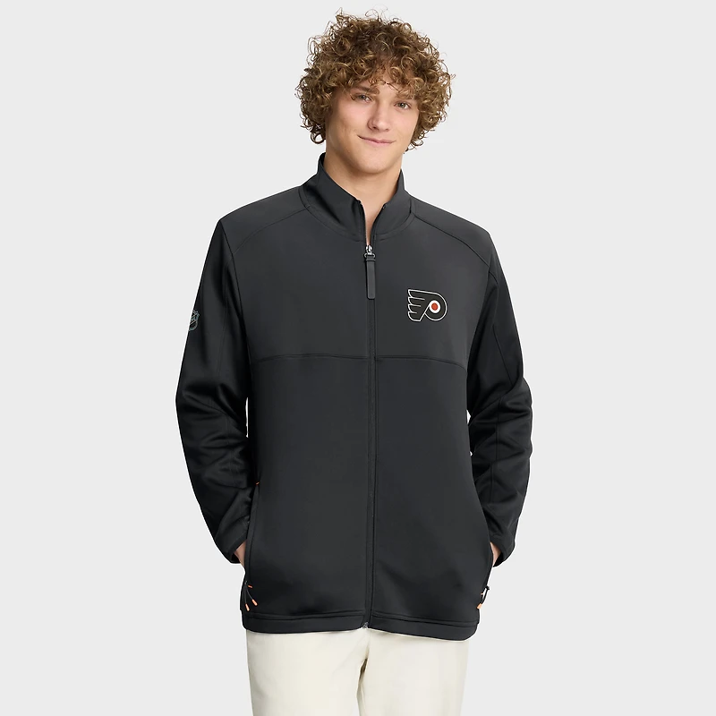 Men's Fanatics Black Philadelphia Flyers Authentic Pro Rink Full-Zip Jacket