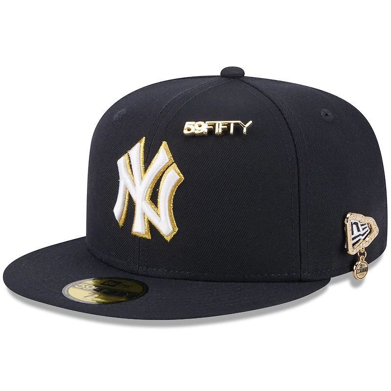 Men's New Era Navy New York Yankees 2025 59FIFTY Day 59FIFTY Fitted Hat with Pins