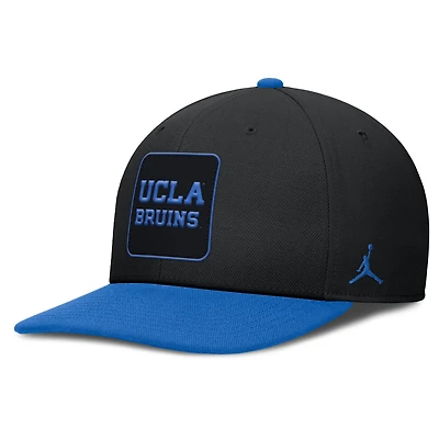 Men's Jordan Brand Black/Blue UCLA Bruins 2025 Sideline Campus Pro Local Snapback Hat