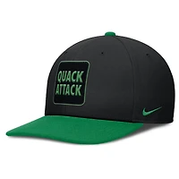 Men's Nike Black/Green Oregon Ducks 2025 Sideline Campus Pro Local Snapback Hat