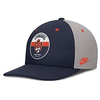 Men's Nike Gray/Navy Auburn Tigers 2025 Sideline Campus Pro Local Snapback Hat