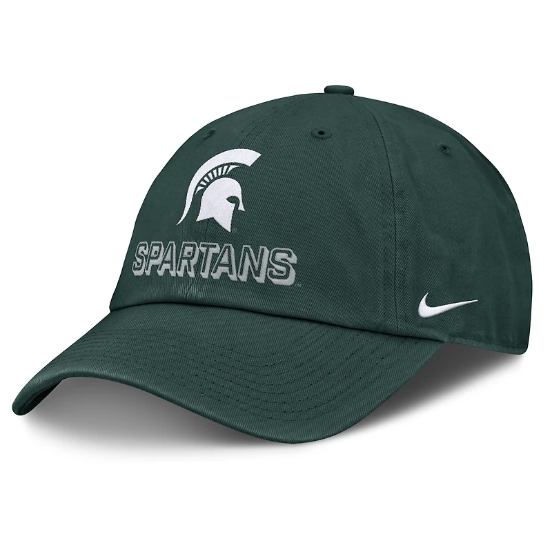 Men's Nike Green Michigan State Spartans 2025 On-Field Club Adjustable Hat