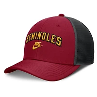 Men's Nike Garnet/Black Florida State Seminoles Legacy Arch Rise Performance Trucker Adjustable Hat
