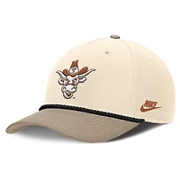 Men's Nike Natural Texas Longhorns Rise Legacy Throwback Logo Adjustable Hat
