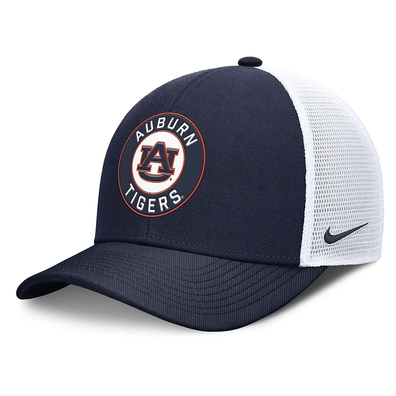 Men's Nike Navy/White Auburn Tigers Rise Primetime Performance Trucker Adjustable Hat