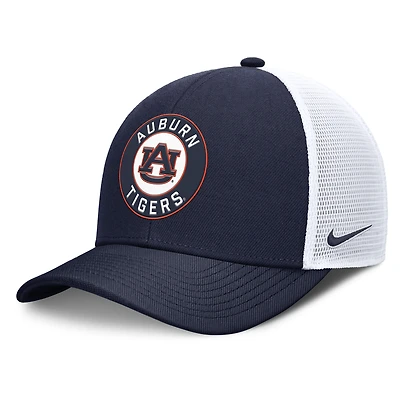 Men's Nike Navy/White Auburn Tigers Rise Primetime Performance Trucker Adjustable Hat