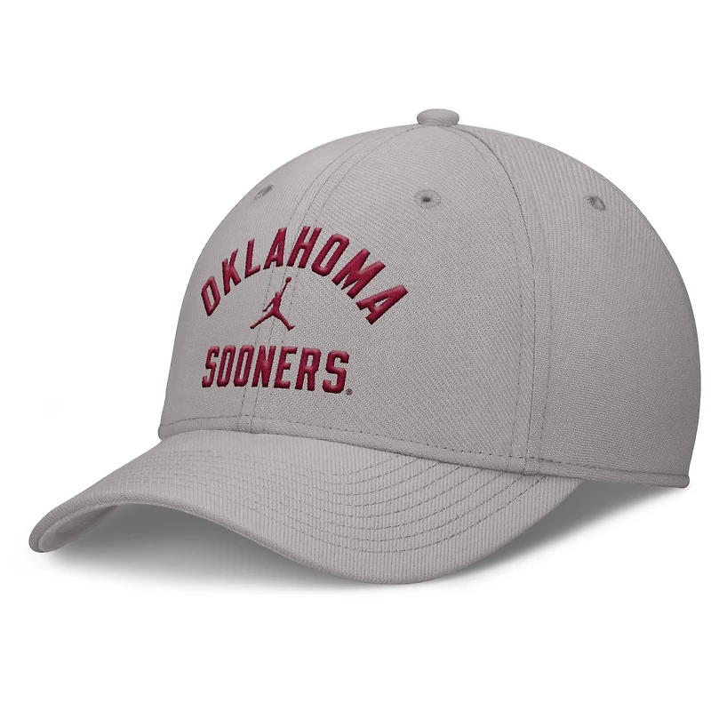 Men's Jordan Brand Gray Oklahoma Sooners Rise Prep Performance Flex Hat