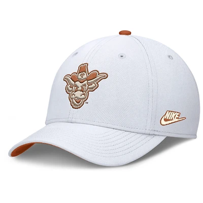 Men's Nike White Texas Longhorns Legacy Rise Performance Flex Hat