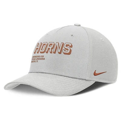 Men's Nike Gray Texas Longhorns 2025 Sideline Dust Pinched Rise Adjustable Hat