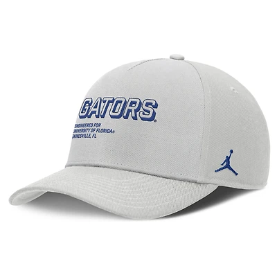 Men's Jordan Brand Gray Florida Gators 2025 Sideline Dust Pinched Rise Adjustable Hat