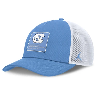 Men's Jordan Brand  Carolina Blue/White North Carolina Tar Heels 2025 On-Field Rise Engineered Trucker Adjustable Hat