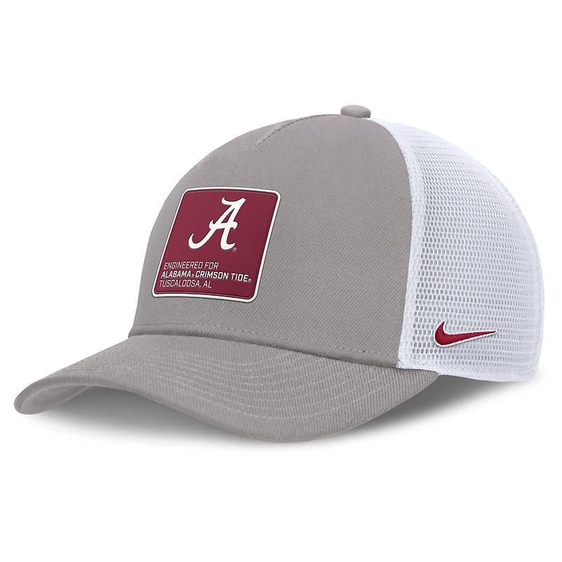 Men's Nike /White Alabama Crimson Tide 2025 On-Field Rise Engineered Trucker Adjustable Hat