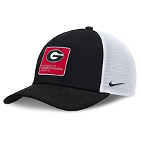 Men's Nike  Black/White Georgia Bulldogs 2025 On-Field Rise Engineered Trucker Adjustable Hat