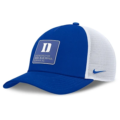 Men's Nike  Royal/White Duke Blue Devils 2025 On-Field Rise Engineered Trucker Adjustable Hat