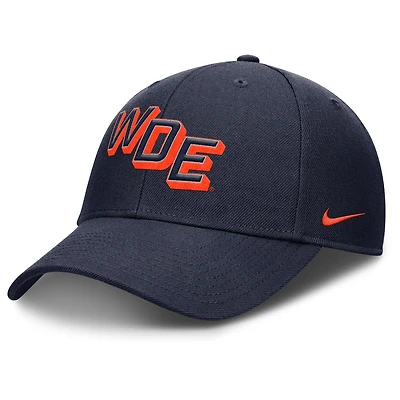 Men's Nike Navy Auburn Tigers Slanted Primetime Rise Dri-FIT Adjustable Hat