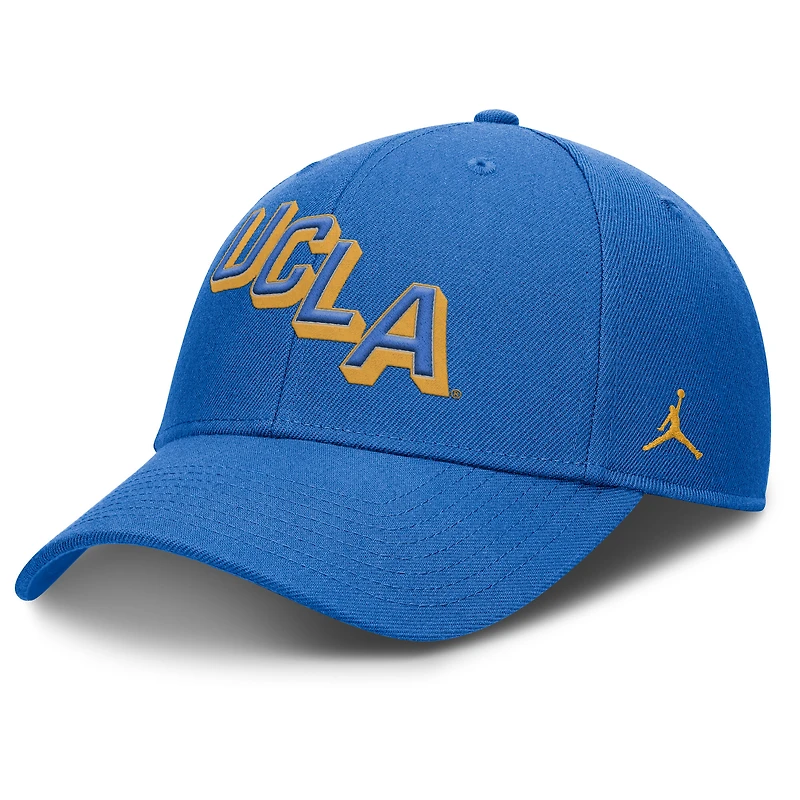 Men's Jordan Brand Blue UCLA Bruins Slanted Primetime Rise Performance Adjustable Hat