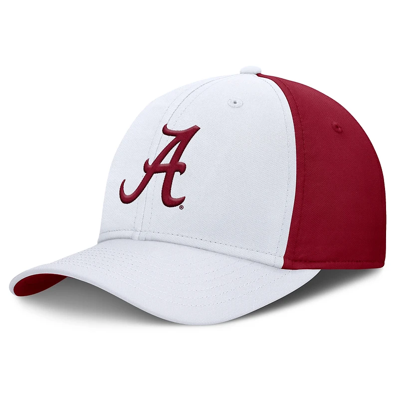 Men's Nike White/Crimson Alabama Crimson Tide 2025 Sideline Rise Local Performance Flex Hat
