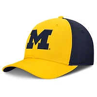 Men's Jordan Brand Maize/Navy Michigan Wolverines 2025 Sideline Rise Local Performance Flex Hat