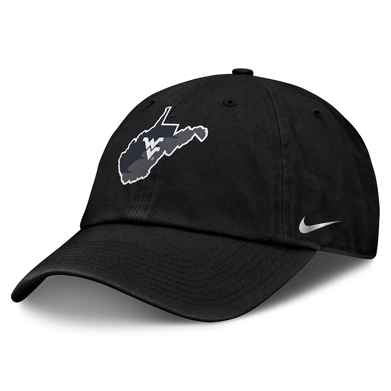 Men's Nike Black West Virginia Mountaineers Built on Bravery Club Adjustable Hat