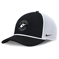 Men's Nike Black/White West Virginia Mountaineers Built on Bravery Rise Trucker Adjustable Hat