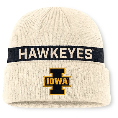 Men's Nike Natural Iowa Hawkeyes Peak Primetime Utility Cuffed Knit Hat
