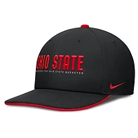 Men's Nike Black Ohio State Buckeyes 2025 On-Field Pro Performance Adjustable Hat