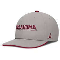 Men's Jordan Brand Gray Oklahoma Sooners 2025 On-Field Pro Performance Adjustable Hat