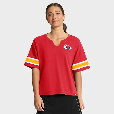 Women's Fanatics Red Kansas City Chiefs Redzone Curl Route T-Shirt