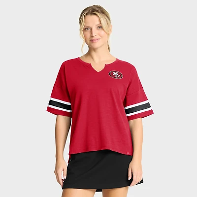 Women's Fanatics Scarlet San Francisco 49ers Redzone Curl Route T-Shirt