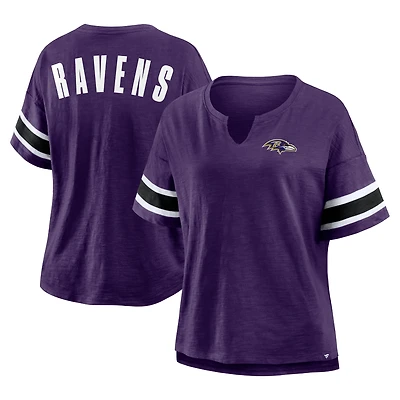 Women's Fanatics Purple Baltimore Ravens Redzone Curl Route T-Shirt