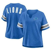 Women's Fanatics Blue Detroit Lions Redzone Curl Route T-Shirt