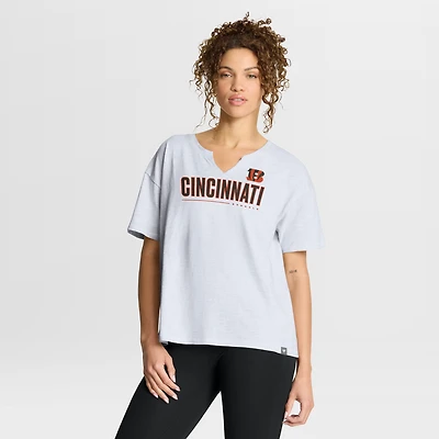 Women's Fanatics White Cincinnati Bengals Redzone Slub Boxy T-Shirt