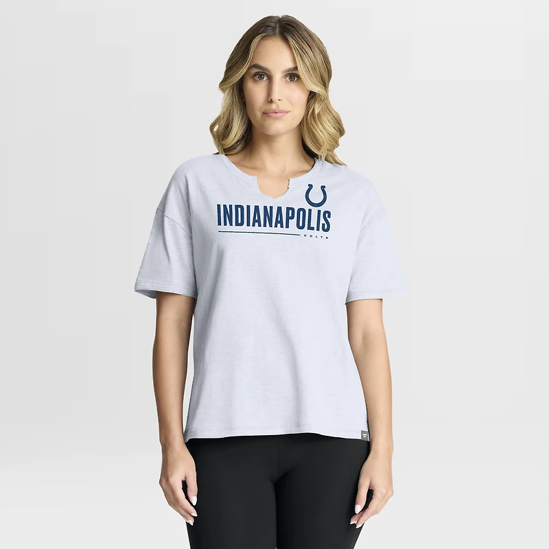 Women's Fanatics White Indianapolis Colts Redzone Slub Boxy T-Shirt