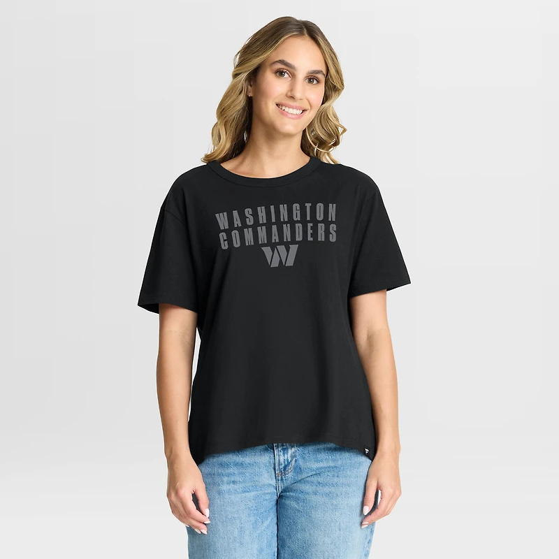 Women's Fanatics Black Washington Commanders Blackout Kneel Down Legacy T-Shirt