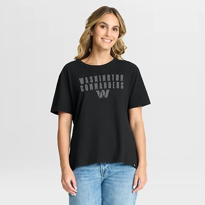 Women's Fanatics Black Washington Commanders Blackout Kneel Down Legacy T-Shirt