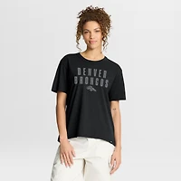 Women's Fanatics Black Denver Broncos Blackout Kneel Down Legacy T-Shirt