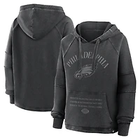Women's Fanatics Black Philadelphia Eagles Oversized Raglan Gridiron Hoodie